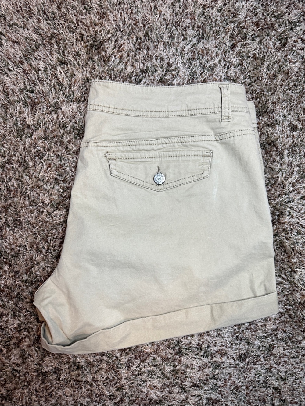 Aeropostale Midi Twill Beige Women's Shorts